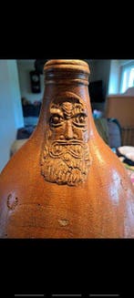 Kruik - Klei - Bartmannskruik, Antiek en Kunst