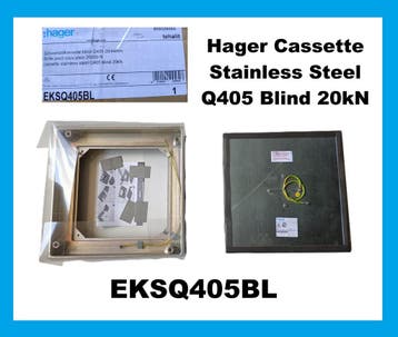 Hager EKSQ405BL vloer Cassette blind 405x405mm 20kN, Ophalen, Nieuw