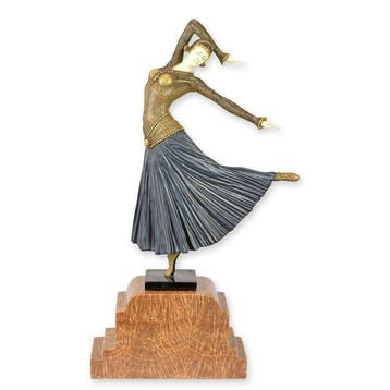 sculptuur, Beautiful Cold Painted Bronze Sculpture “Ayouta”