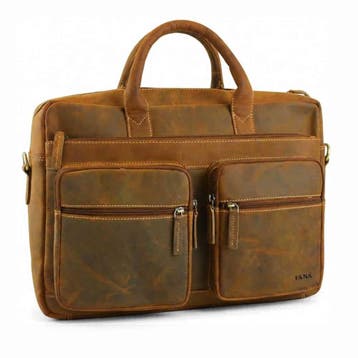 Leren Laptoptas Bruin Buffelleer - Kantoortas - Werktas -, Nieuw