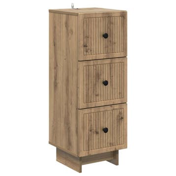 vidaXL Ladenkast Artisanaal eiken 33 x 34,5 x 90 cm Bewerkt, Verzenden, Nieuw