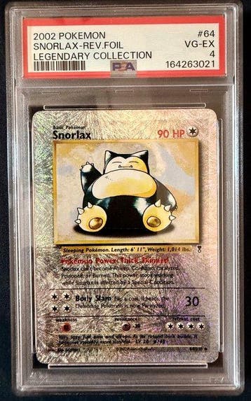 Pokémon - 1 Graded card - Snorlax 64/110 Foil - PSA 4 - WOTC, Nieuw