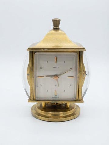 Bureauklok, Bureauklok Compendium - angelus - Antiek Messing