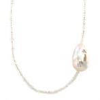 Schoeffel collier met maansteen en parel 18 krt/925, Ophalen of Verzenden, Nieuw