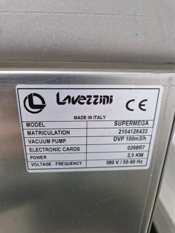 Vacuümmachine lavezzini supermega, 2 kamers 830x740x230 mm,, Ophalen of Verzenden