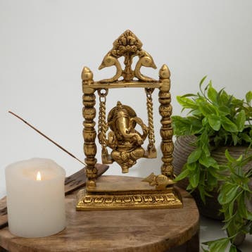 Hoge kwaliteit Ganesha - Schommel - 23 cm Hoog- 20 cm Breed, Ophalen of Verzenden, Nieuw