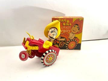Marx - Blikken speelgoed - Bronco Bill the crazy Cowboy -, Antiek en Kunst