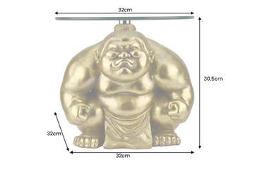 Bijzettafel SUMO 30 cm rond glas goud - 48013, Ophalen of Verzenden, Nieuw