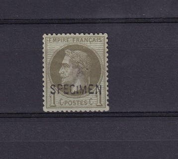 Frankrijk 1870 - gesurchargeerd, specimen Napoléon 1c, Gestempeld