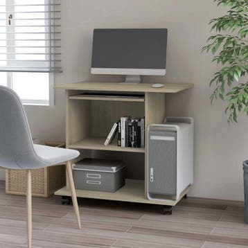 vidaXL Computerbureau 80x50x75 cm bewerkt hout sonoma, Verzenden, Nieuw