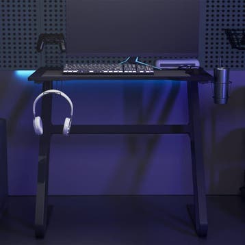 vidaXL Gamingbureau met ZZ-vormige poten 90x60x75 cm zwart, Huis en Inrichting, Bureaus, Verzenden, Nieuw
