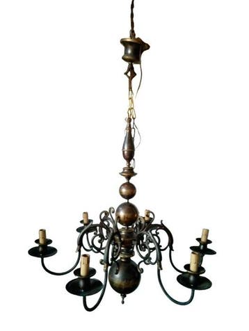 Kroonluchter - Messing - Vintage kroonluster