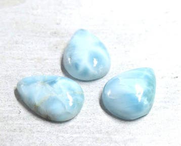 Prachtige partij Larimar - 100% natuurlijk - Cabochon- 4.43, Verzamelen, Mineralen en Fossielen