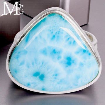 Uitzonderlijke Larimar-edelsteen - Natuurgetrouw meesterwerk
