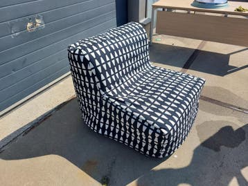 Relax stoel met hoes, Ophalen, Zo goed als nieuw, Zwart