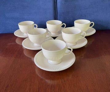 Wedgwood - Koffie- en theeservies (12) - Edme - Aardewerk -