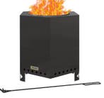 Brandtafel Brazier Zwart Staal Inclusief Vonkbescherming, Verzenden, Nieuw