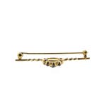 Antiek gouden broche met granaat, Gebruikt, Overige kleuren, Ophalen of Verzenden, Met edelsteen