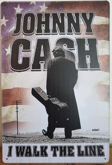 Johnny cash vlag reclamebord, Ophalen of Verzenden, Nieuw