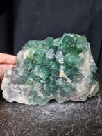XXL High Quality Green Fluorite on quartz, uv-reactive -