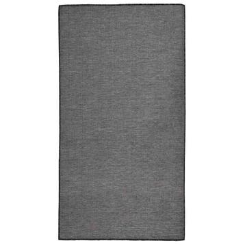 vidaXL Buitenkleed platgeweven 80x150 cm grijs, Verzenden, Nieuw, Grijs