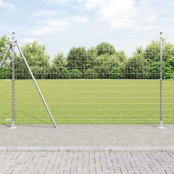 vidaXL Euro-hek met betonnen voetstuk 10 x 1,5 m, Verzenden, Nieuw, IJzer