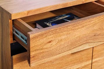 Massief houten dressoir MAMMUT 160 cm metalen boomrand met, Ophalen of Verzenden, Nieuw