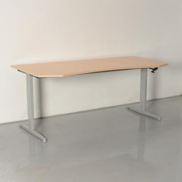 Aspa bureau, beuken blad, 180 x 80/90 cm, hoogte verstelbaar, Ophalen of Verzenden, Nieuw