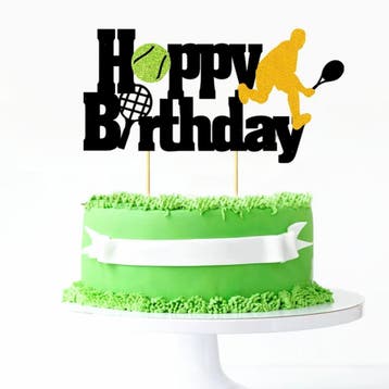 Tennis taart en cupcake topper set 13-delig, Sport en Fitness, Tennis, Ophalen of Verzenden, Nieuw, Overige typen