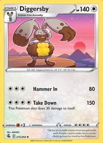 Diggersby 215/264 (Fusion Strike), Ophalen of Verzenden, Nieuw, Losse kaart, Foil