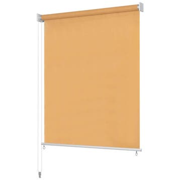 vidaXL Rolgordijn voor buiten 355(B)x140(H) cm beige, Huis en Inrichting, Stoffering | Gordijnen en Lamellen, Verzenden, Nieuw