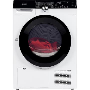 Koenic KTD9336C - Warmtepompdroger - 9 kg - 68 dB -, Ophalen of Verzenden, Zo goed als nieuw, Voorlader, 85 tot 90 cm