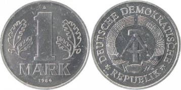 Duitsland 1 Mark Ddr 1984 A J1514 aluminium, Verzenden