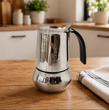 Bialetti Kitty 2 Tazze - Caffettiera Vintage in Acciaio