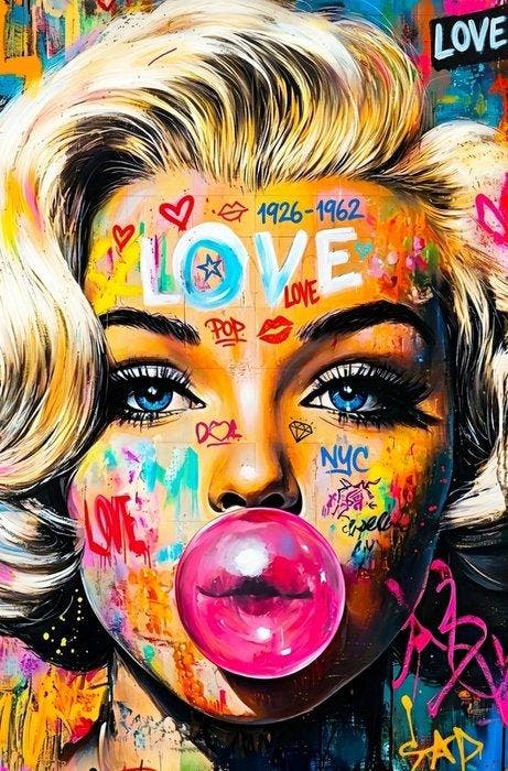 LuisonArt - Marilyn: Il Rumore del Mito- AI - XXL, Antiek en Kunst, Kunst | Schilderijen | Modern