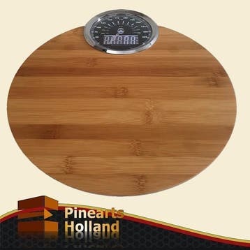Hoge Kwaliteit Bamboe Personenweegschaal (180Kg x 0.1Kg), Ophalen of Verzenden, Nieuw, Overige typen, 100 tot 200 kg