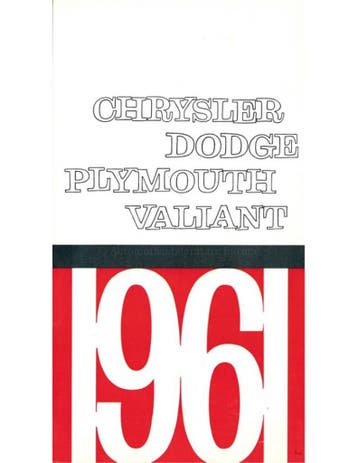 1961 DODGE PLYMOUTH VALIANT BROCHURE NEDERLANDS, Nieuw, Author