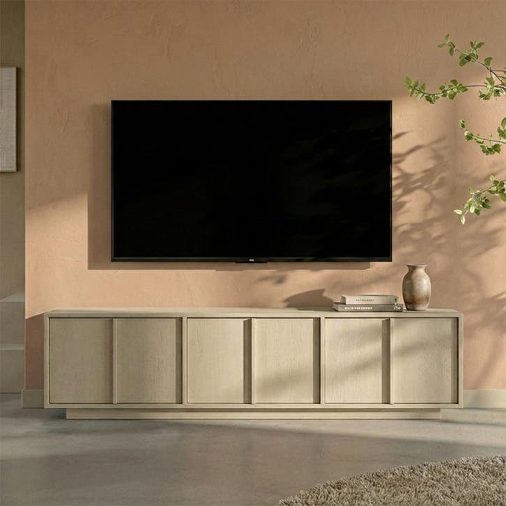 *WOONWINKEL* Beige Tv-meubel Japandi 160 Cm, Huis en Inrichting, Kasten | Televisiemeubels, Nieuw, Verzenden