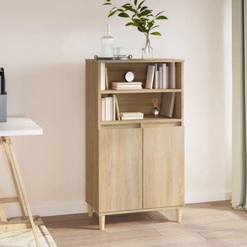 vidaXL buffetkast 60x36x110 cm bewerkt hout sonoma, Huis en Inrichting, Kasten | Buffetkasten, Verzenden, 100 tot 150 cm, Nieuw