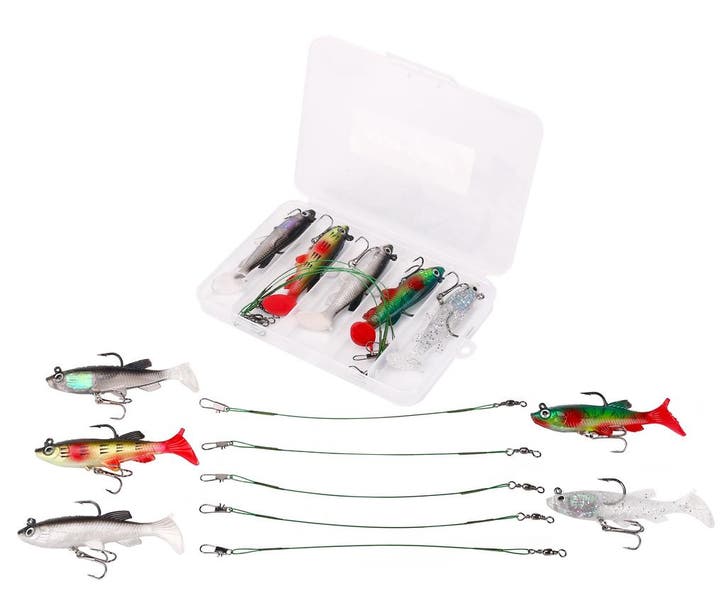 Fish4All Swimbait & Leader Box 4 8cm (14g) (5pcs), Watersport en Boten, Hengelsport | Algemeen, Overige typen, Nieuw, Verzenden