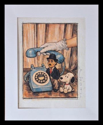 Emma Wildfang - Snoopy with Schuco Nr: 940 Charlie Chaplin -