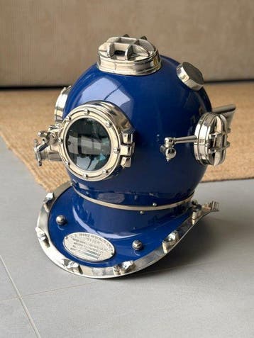 Duikhelm - XXL U.S NAVY Diving Helmet Mark V - Messing,