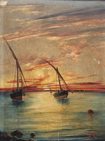 Atribuido a Joan Roig i Soler (1852–1909) - Sailboats at