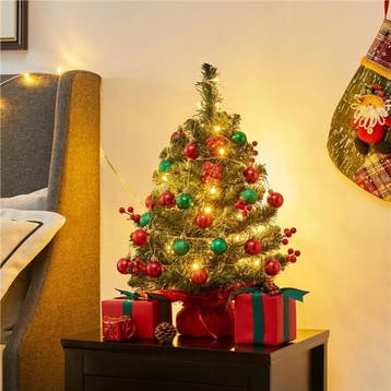 2dekans | Yaheetech Tafelkerstboom Met Verlichting – 38 x 38, Ophalen of Verzenden, Zo goed als nieuw