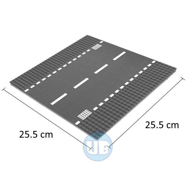 City rechte wegenplaat - 25,5 x 25,5 cm, Kinderen en Baby's, Speelgoed | Bouwstenen, Nieuw, Verzenden