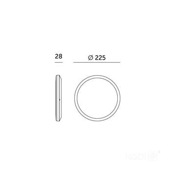 LED Plafondlamp NIVERA CIRCLE 12W Zwart - IP54 - 3CCT 300..., Ophalen of Verzenden, Nieuw