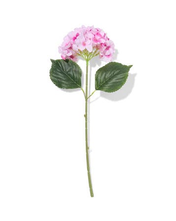HEMA Kunstbloem hortensia 55cm roze, Verzenden