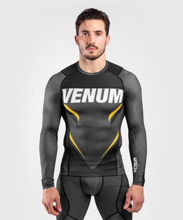 Venum ONE FC Impact Rashguard L/S Grijs Geel, Ophalen of Verzenden, Nieuw