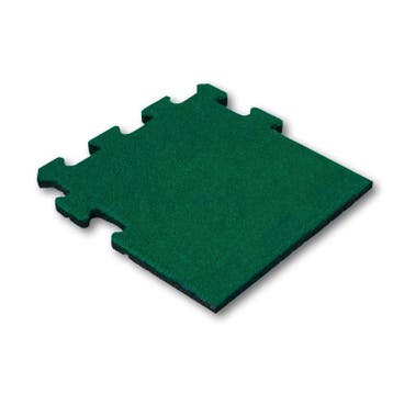 Rubber tegel 50 mm - 50 x 50 cm - Groen - Puzzelsysteem -, Verzenden, Nieuw