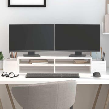 vidaXL Monitorstandaard 100x27,5x15 cm massief grenenhout, Verzenden, Nieuw